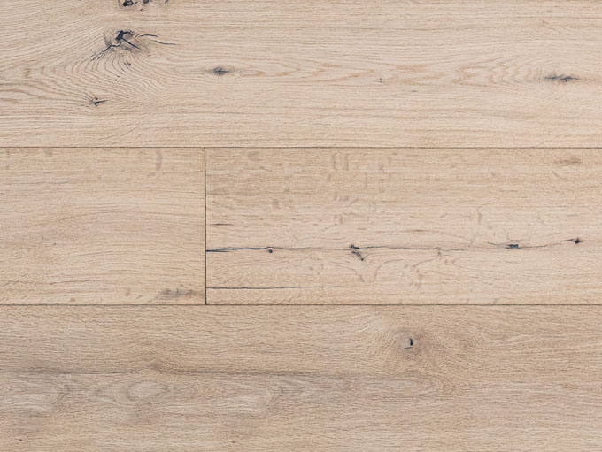 Rustic NEUE Danube character grade engineered European white oak wood floor sample