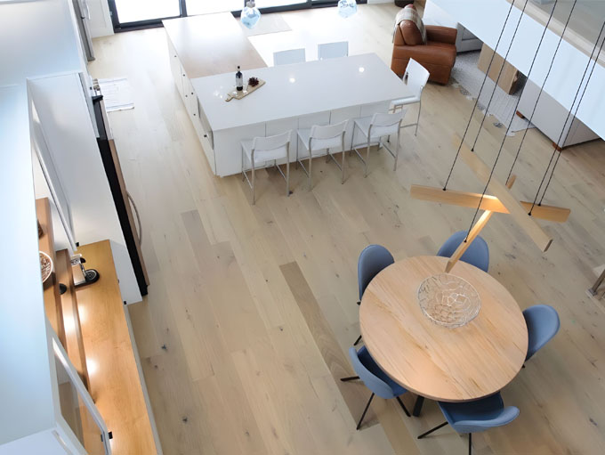 Rustic NEUE Danube character grade engineered European white oak wood floor sample