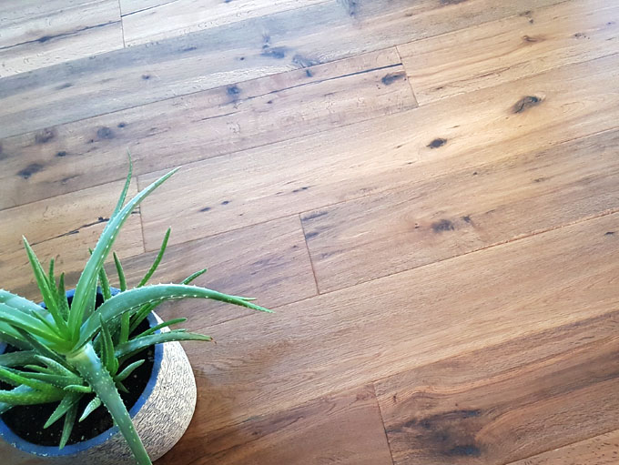 Rustic NEUE Mersey character grade engineered European white oak wood floor sample