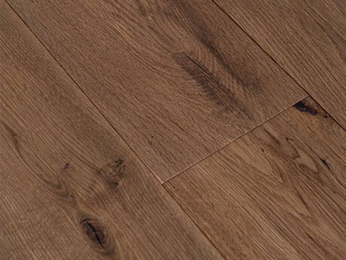Rustic NEUE Oder character grade engineered European white oak wood floor sample