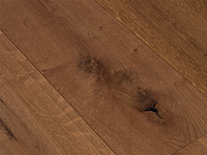 Rustic NEUE Rhone character grade engineered European white oak wood floor sample