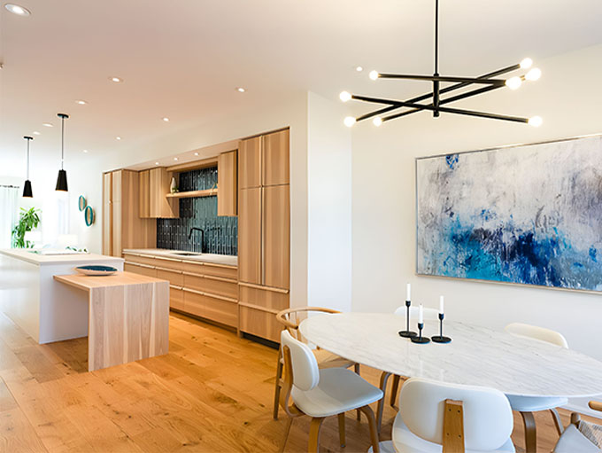 Rustic NEUE Rhone character grade engineered European white oak wood floor sample